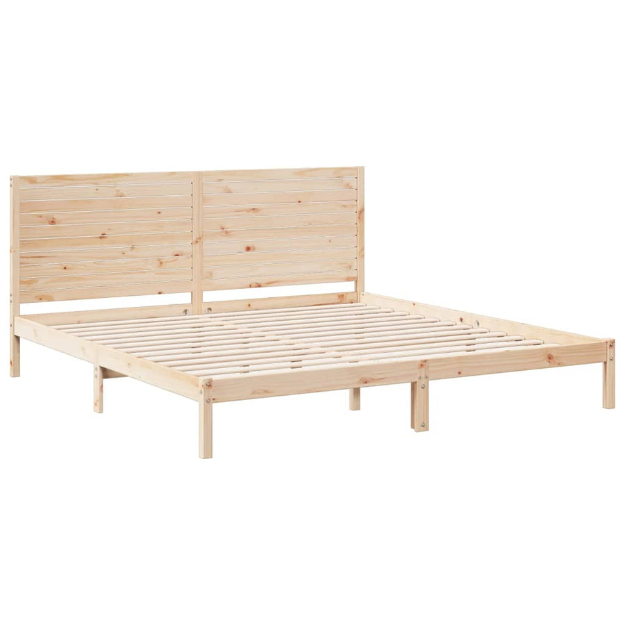 Bedframe extra lang zonder matras massief hout 200x210 cm