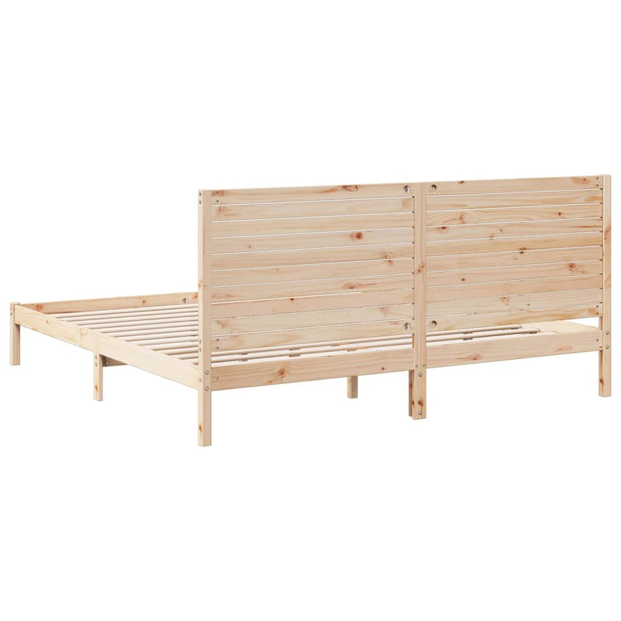 Bedframe extra lang zonder matras massief hout 200x210 cm