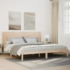 Extra long bed frame without mattress, solid wood, 200x210 cm