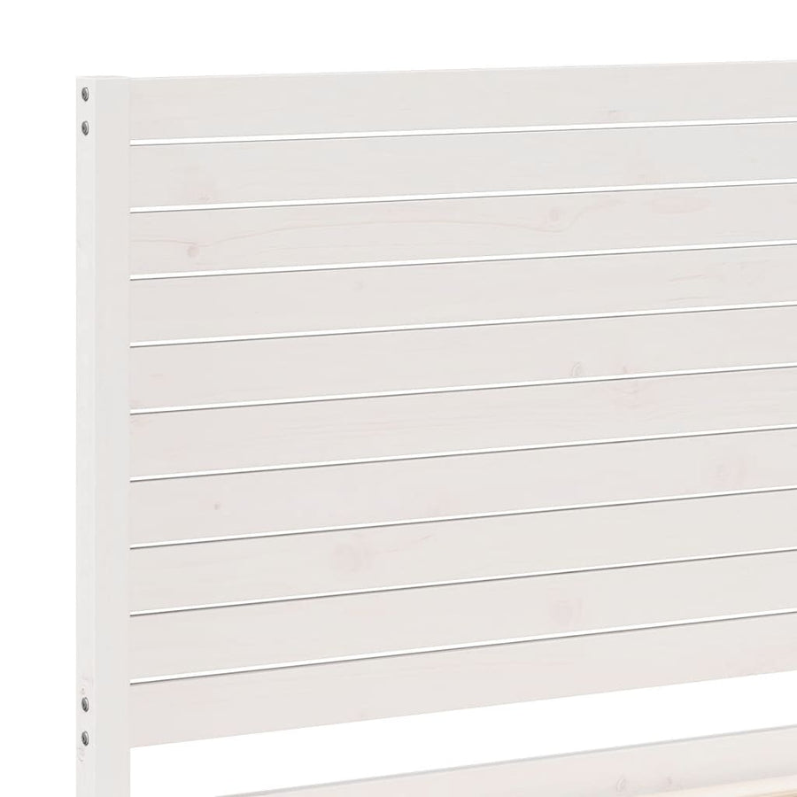 Bedframe extra lang zonder matras massief hout wit 200x210 cm