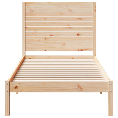Bedframe extra lang zonder matras massief hout 90x220 cm