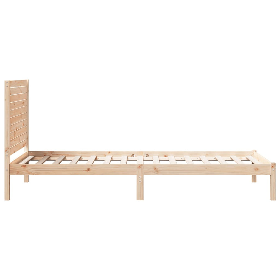 Bedframe extra lang zonder matras massief hout 90x220 cm