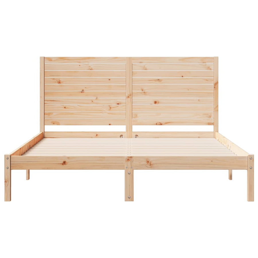 Bedframe extra lang zonder matras massief hout 140x220 cm