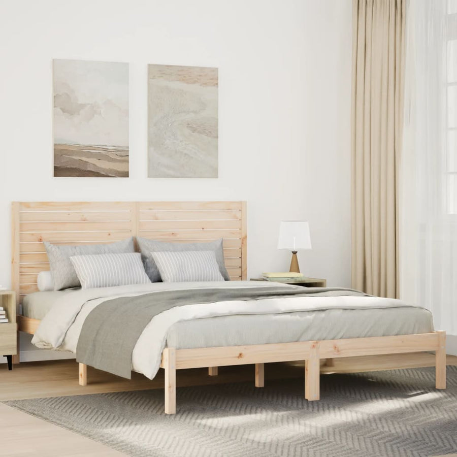 Bedframe extra lang zonder matras massief hout 140x220 cm