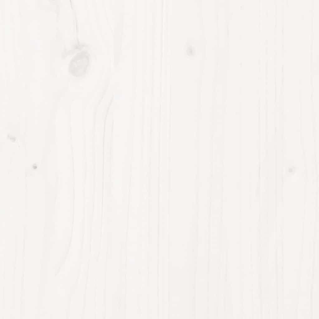 Bedframe extra lang zonder matras massief hout wit 140x220 cm