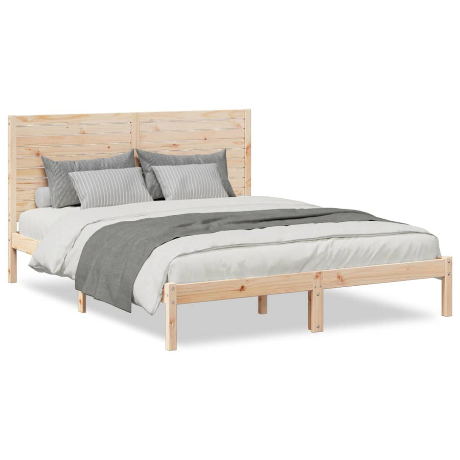 Bedframe extra lang zonder matras massief hout 160x220 cm
