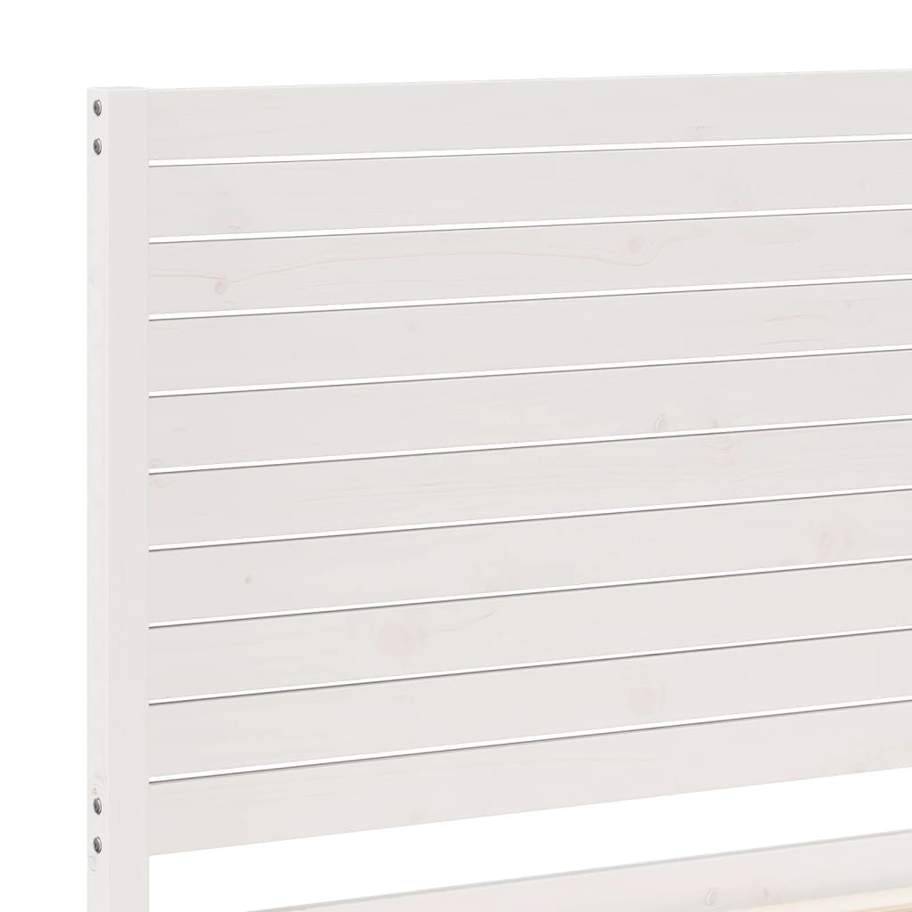 Bedframe extra lang zonder matras massief hout wit 160x220 cm