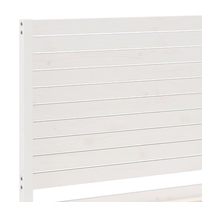 Bedframe extra lang zonder matras massief hout wit 160x220 cm