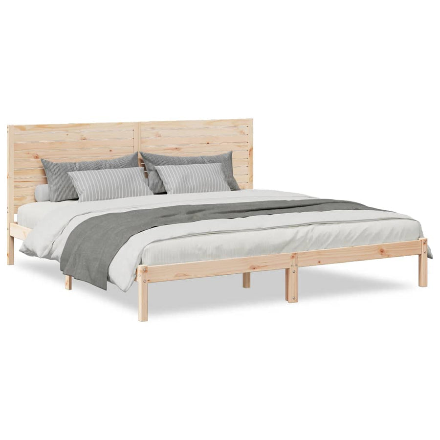 Bedframe extra lang zonder matras massief hout 200x220 cm