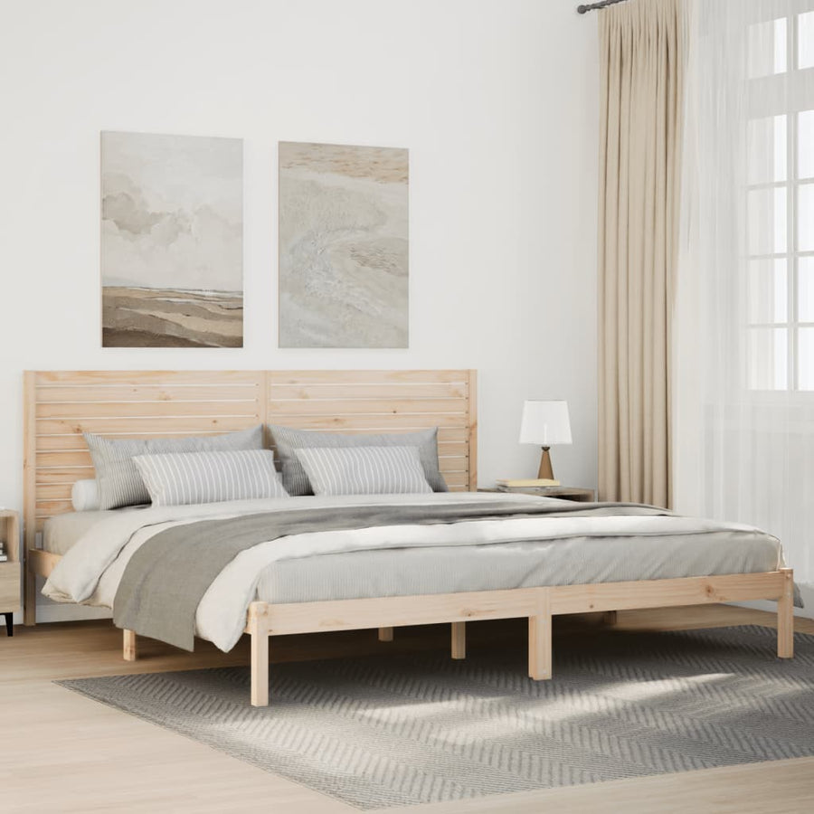 Bedframe extra lang zonder matras massief hout 200x220 cm