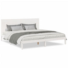 Bedframe Extra Lang Zonder Matras Massief Hout 200 x 220 cm Wit