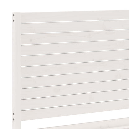 Bedframe Extra Lang Zonder Matras Massief Hout 200 x 220 cm Wit