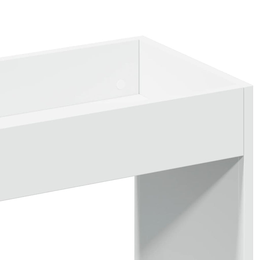 Hoge kast 63x33x180 cm bewerkt hout wit