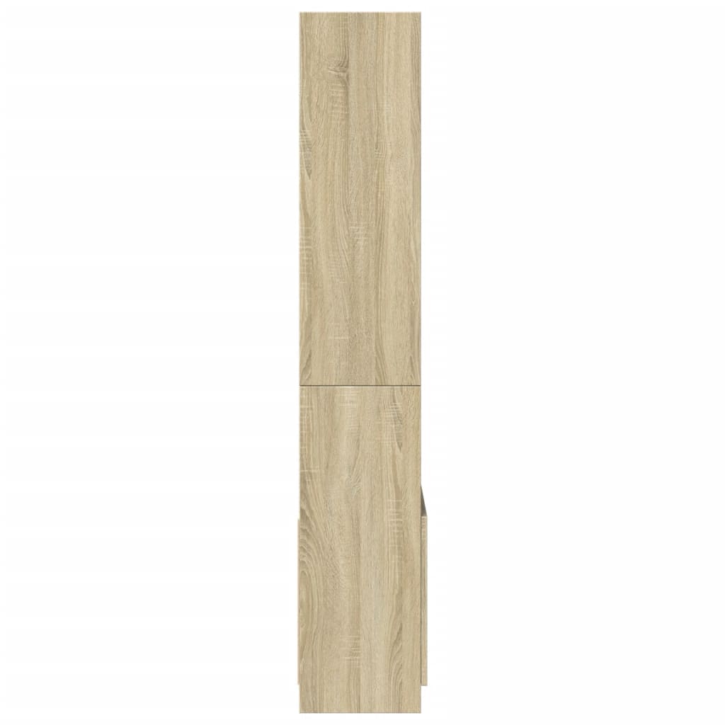 Hoge kast 63x33x180 cm bewerkt hout sonoma eikenkleurig