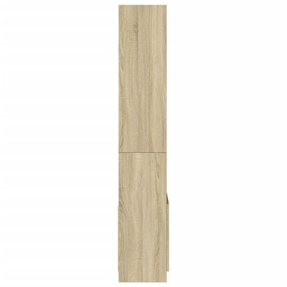 Hoge kast 63x33x180 cm bewerkt hout sonoma eikenkleurig