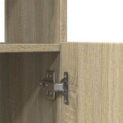 Hoge kast 63x33x180 cm bewerkt hout sonoma eikenkleurig