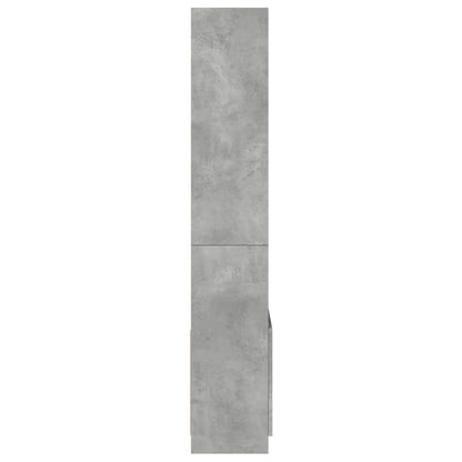 Hoge kast 63x33x180 cm bewerkt hout betongrijs