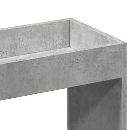 Hoge kast 63x33x180 cm bewerkt hout betongrijs