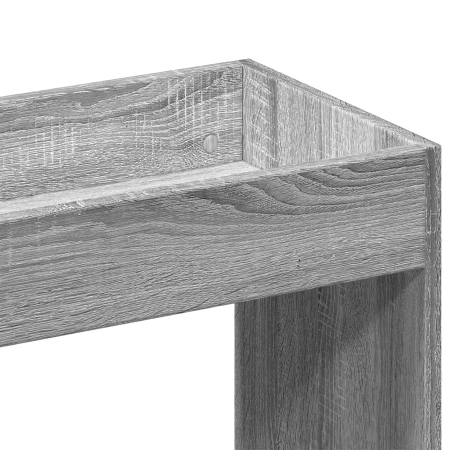 Hoge kast 63x33x180 cm bewerkt hout grijs sonoma eikenkleurig