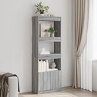 Hoge kast 63x33x180 cm grijs sonoma eiken