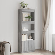 Hoge kast 63x33x180 cm grijs sonoma eiken