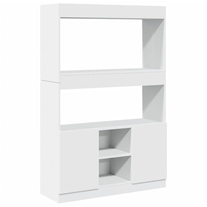 Hoge kast 92x33x140 cm bewerkt hout wit