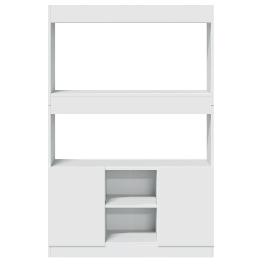 Hoge kast 92x33x140 cm bewerkt hout wit