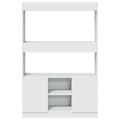 Hoge kast 92x33x140 cm bewerkt hout wit