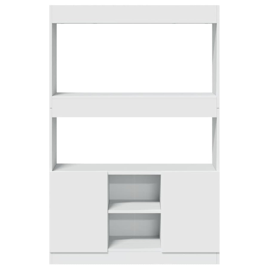 Hoge kast 92x33x140 cm bewerkt hout wit