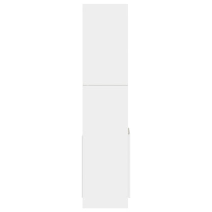 Hoge kast 92x33x140 cm bewerkt hout wit