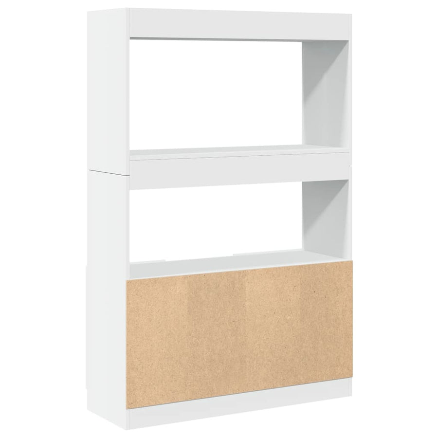 Hoge kast 92x33x140 cm bewerkt hout wit