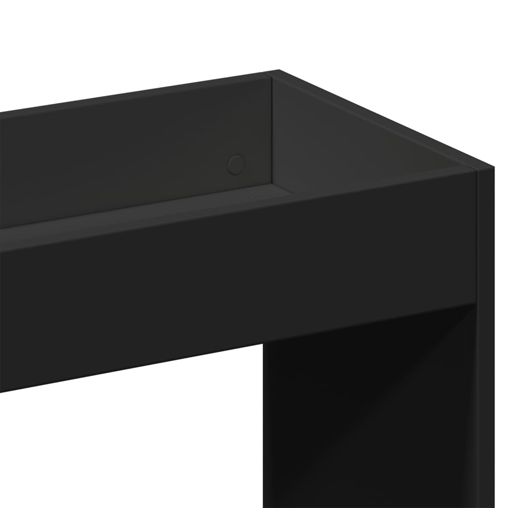 Hoge kast 92x33x140 cm bewerkt hout zwart