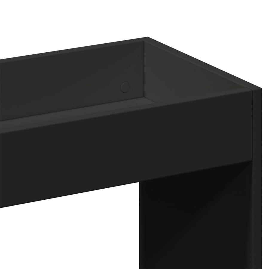 Hoge kast 92x33x140 cm bewerkt hout zwart