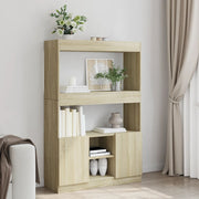 Hoge kast 92x33x140 cm bewerkt hout sonoma eiken