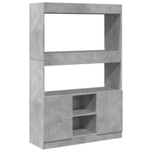 Hoge kast 92x33x140 cm bewerkt hout betongrijs