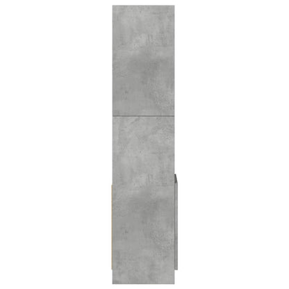 Hoge kast 92x33x140 cm bewerkt hout betongrijs
