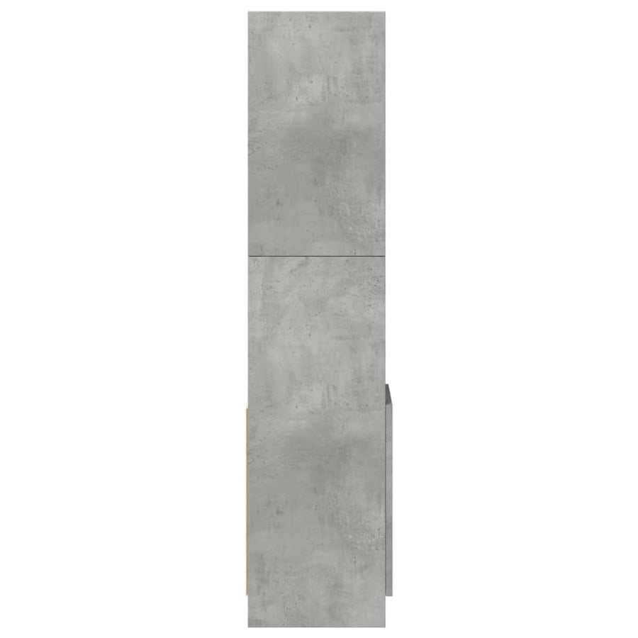 Hoge kast 92x33x140 cm bewerkt hout betongrijs