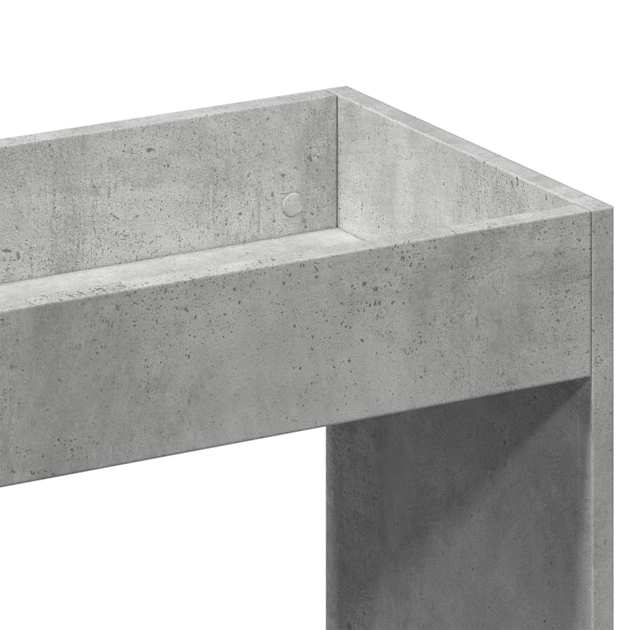 Hoge kast 92x33x140 cm bewerkt hout betongrijs