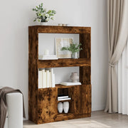 Hoge kast 92x33x140 cm bewerkt hout gerookt eiken