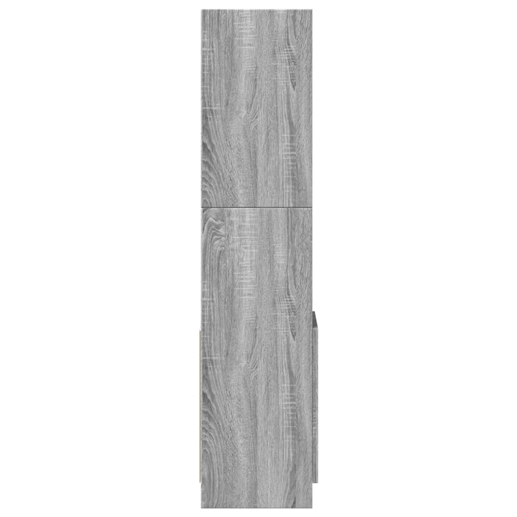 Hoge kast 92x33x140 cm bewerkt hout grijs sonoma eikenkleurig