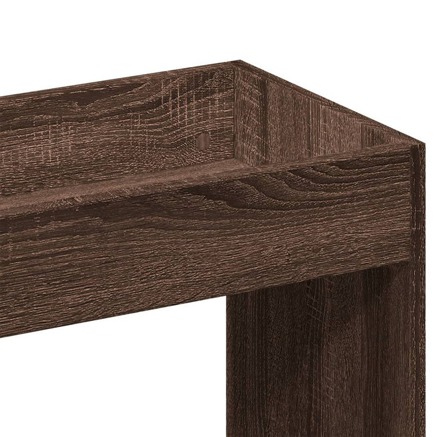 Hoge kast 92x33x140 cm bewerkt hout bruin eikenkleur
