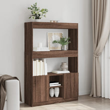 Hoge kast 92x33x140 cm bewerkt hout bruin eikenkleur