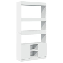 Hoge kast 92x33x180 cm bewerkt hout wit