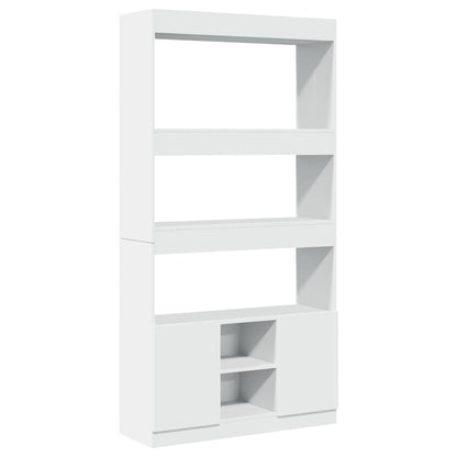 Hoge kast 92x33x180 cm bewerkt hout wit
