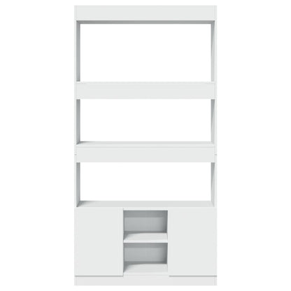 Hoge kast 92x33x180 cm bewerkt hout wit