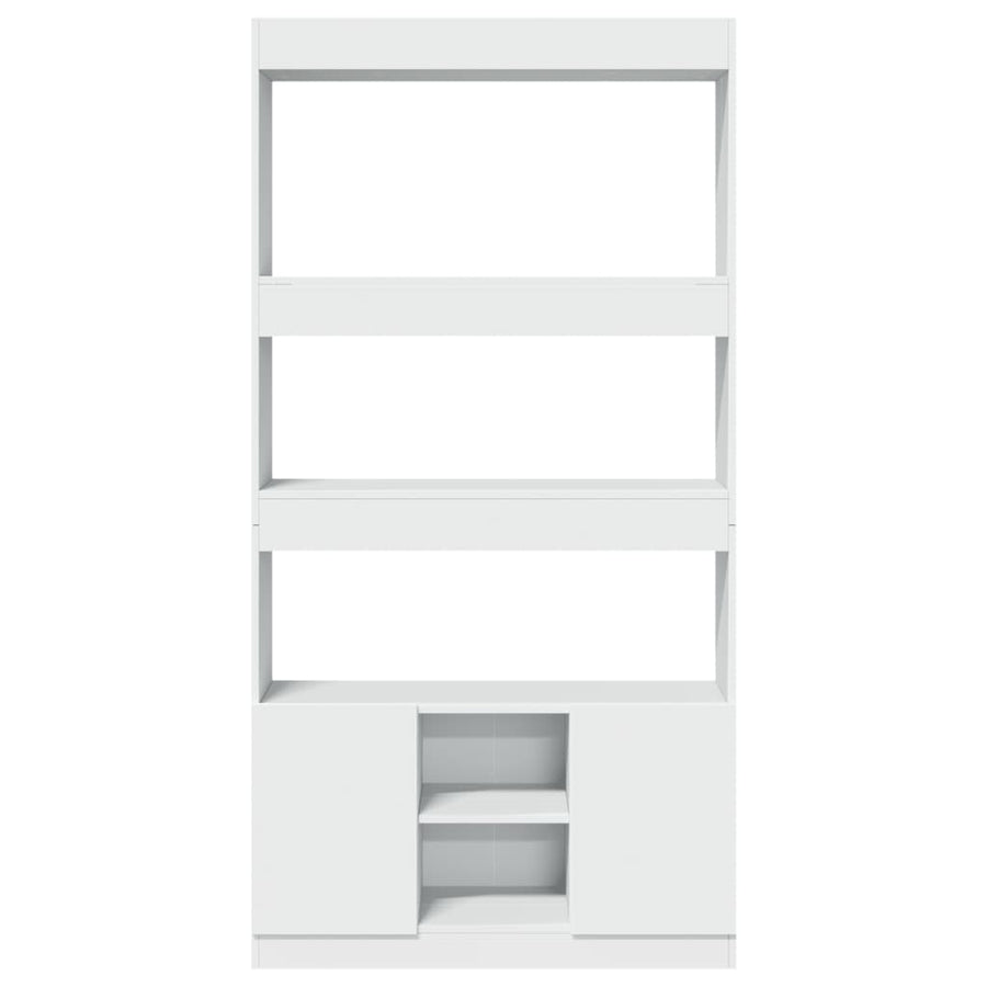 Hoge kast 92x33x180 cm bewerkt hout wit