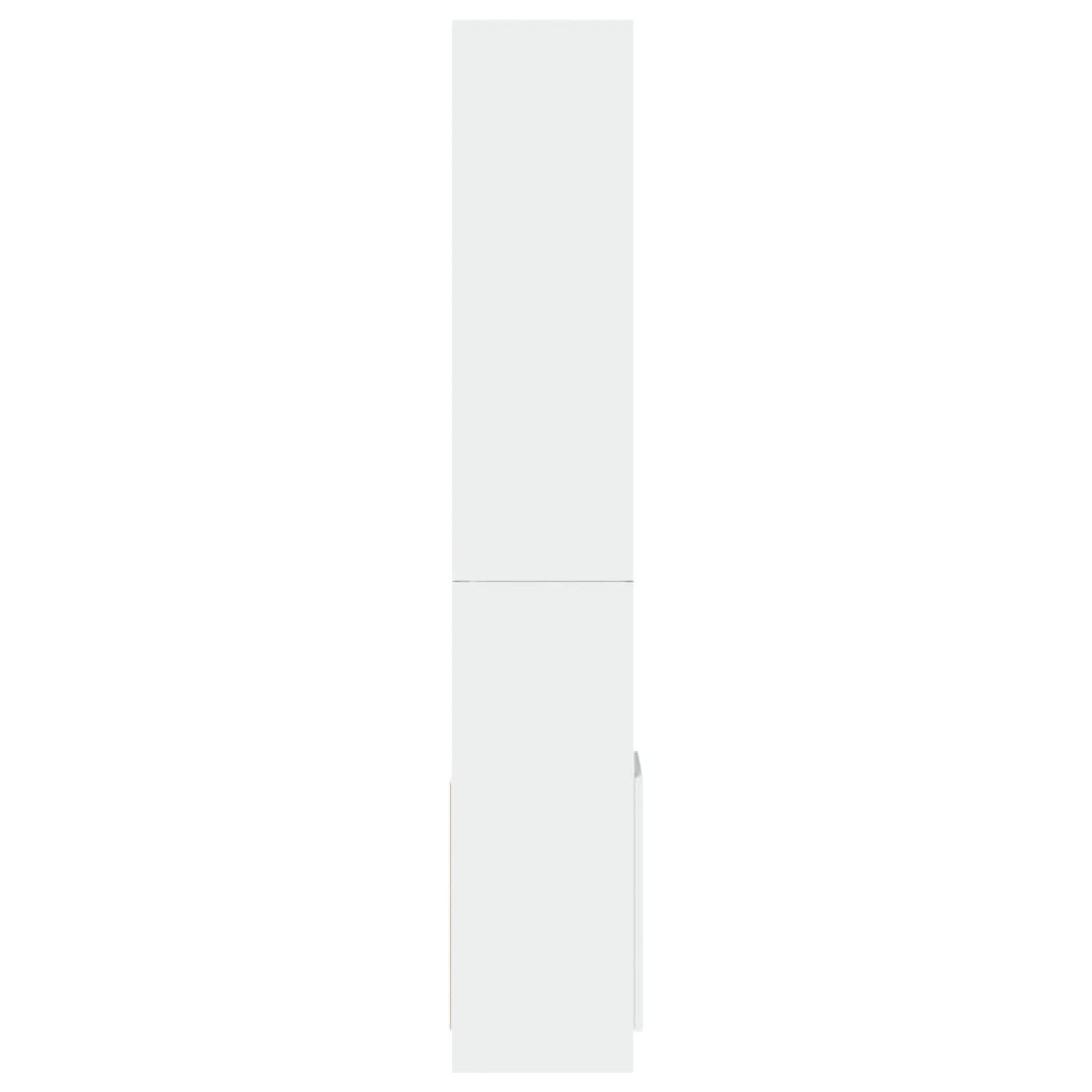 Hoge kast 92x33x180 cm bewerkt hout wit