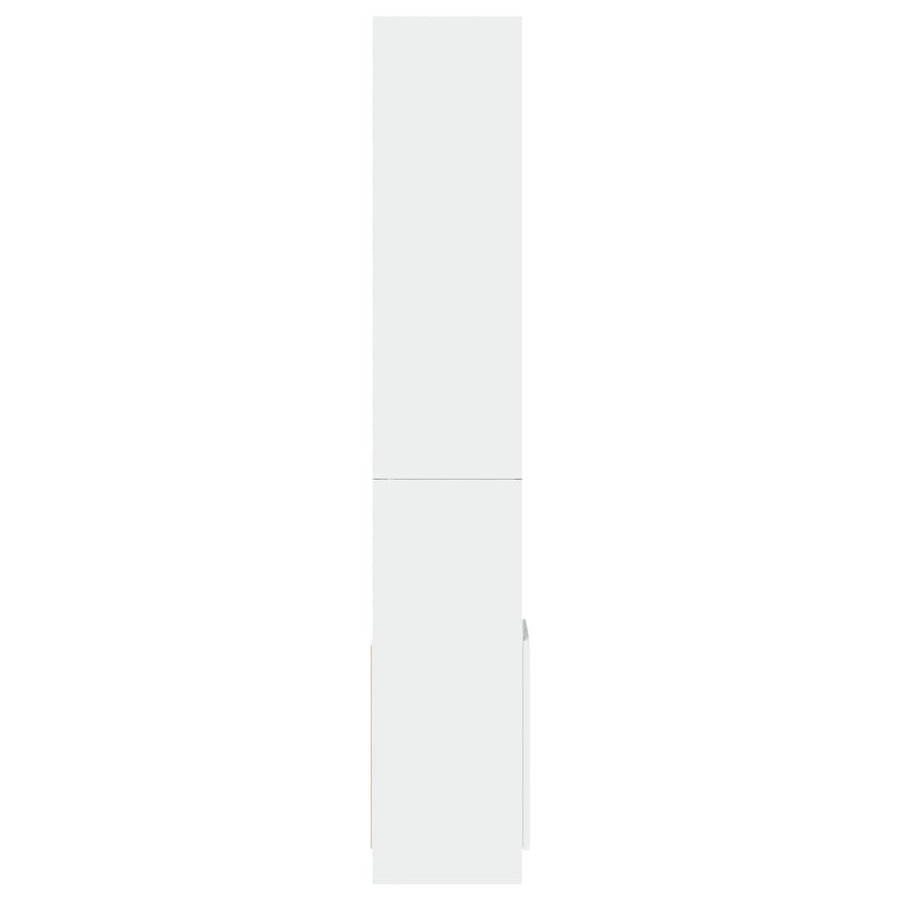 Hoge kast 92x33x180 cm bewerkt hout wit