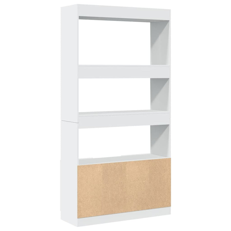 Hoge kast 92x33x180 cm bewerkt hout wit