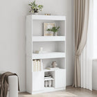 Tall cabinet 92x33x180 cm distressed wood white